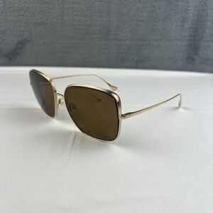 Rx lenses, Maui Jim Gold Frame Brown Lens Square Sunglasses- frame only